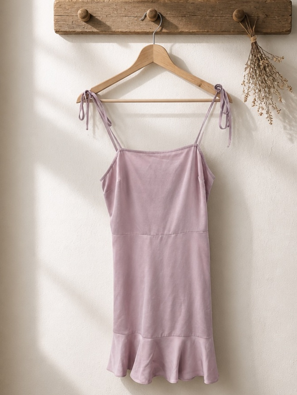 Express  Lavender‎ Smocked Tie-Shoulder Slip Mini Dress NWT Size Small